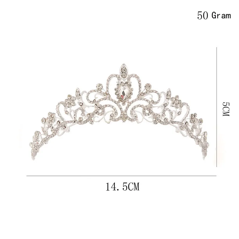 Женская корона принцессы ободок, хрустальные стразы, тиара и короны, ободок для волос, ювелирные изделия, серебряные свадебные аксессуары для волос