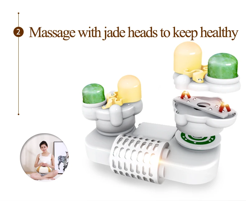 Electric Shiatsu Back Neck Shoulder Leg Body Spa Jade Massage Infrared Heating Kneading Massager Pillow Pain Relief Massageador 04