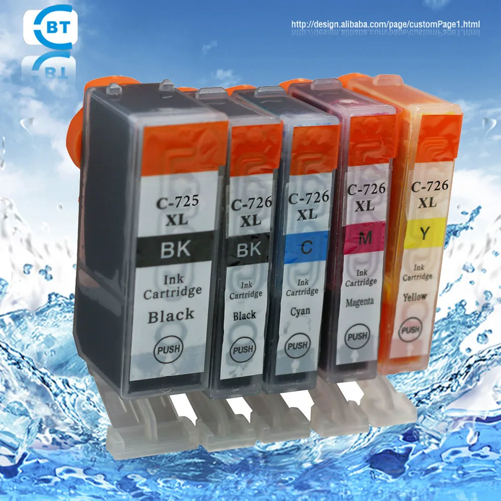 

5pcs Compatible pgi725 cli726 ink cartridge for IP4870/IP4970 printer