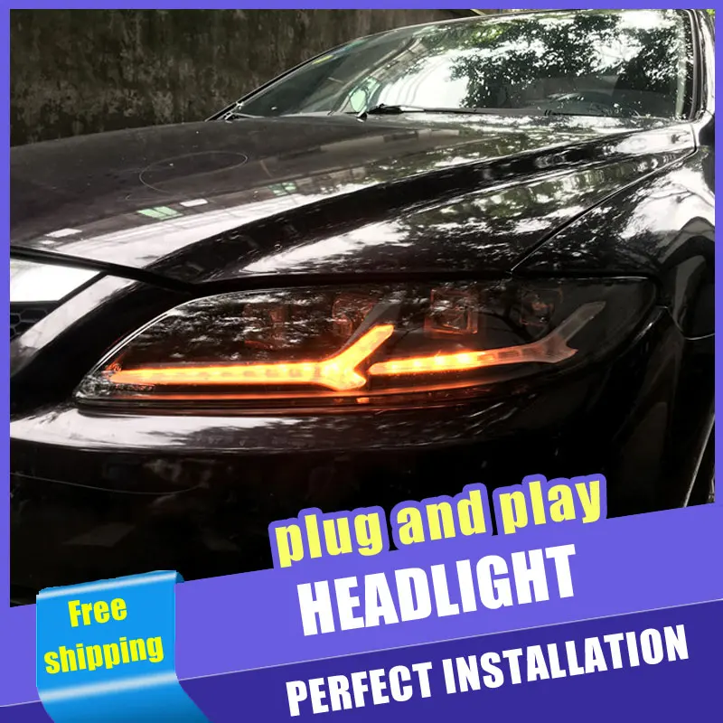  2PCS Car Style all-LED headlights for Mazda 6 2003-2008 for 6 head lamp LED DRL Lens Double Beam H7 - 33054081231