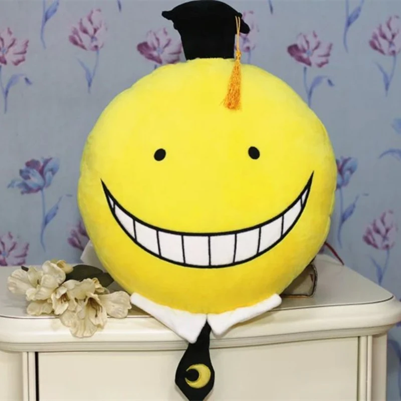 Kawaii убийство классе Мягкие плюшевые emoji Подушки Детские 53*34 см аниме korosensei Peluche Игрушки Куклы для детей подарок дома диван Подушки