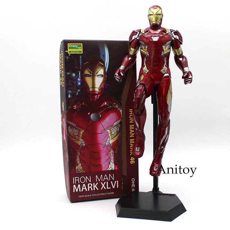 

Crazy Toys Iron Man MARK XLVI MK 46 1/6 Scale PVC Painted Figure Collectible Model Toy 32.5cm
