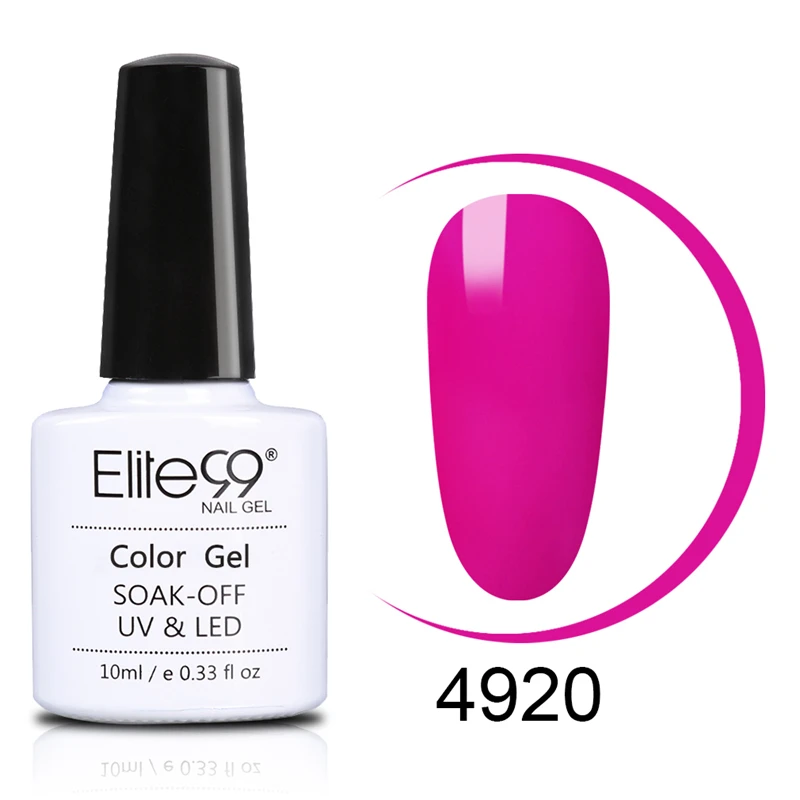 R-4920 Elite99 10 мл Macaron цветной УФ гель лак для ногтей светодиодный Гель-лак для маникюра флуоресцентный дизайн ногтей гель для дизайна ногтей стойкий лак - Цвет: R-4920