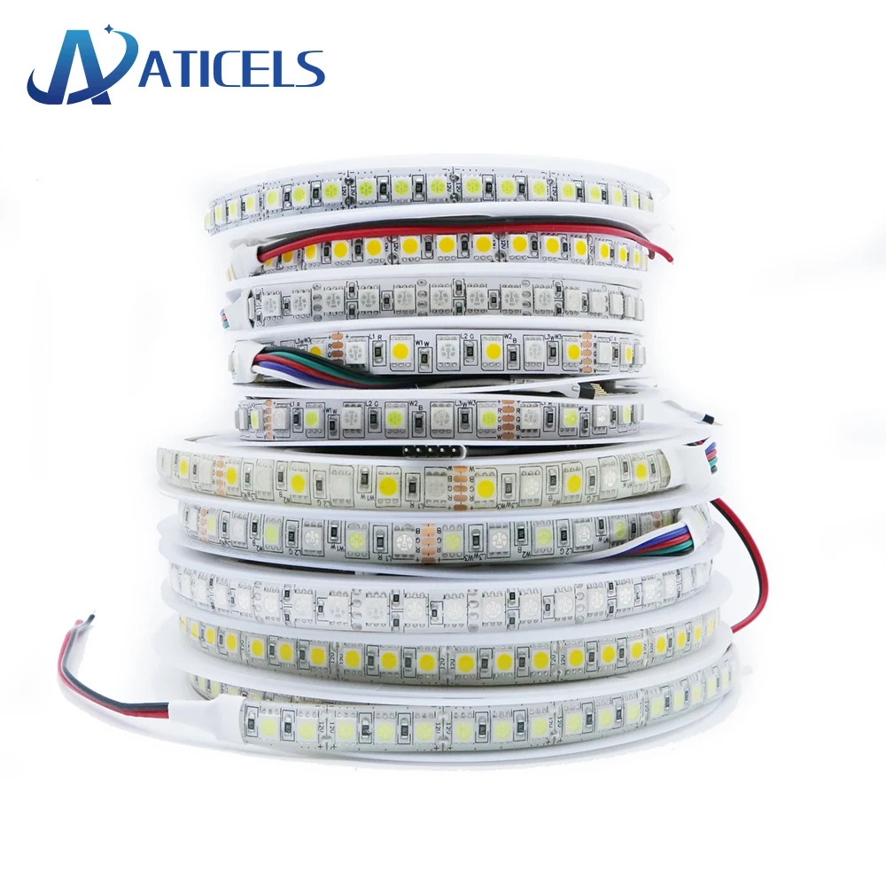 Гибкая СВЕТОДИОДНАЯ лента SMD 600 RGB RGBW RGBWW 5 м 5050 светодиодов 12 В постоянного тока 60