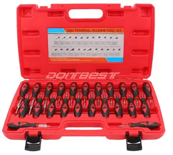 

23 Pcs Car Electrical Terminal Wiring Crimp Connector Pin Remover Tool Set Release Tools Wiring Pin Dismantle Terminal Puller