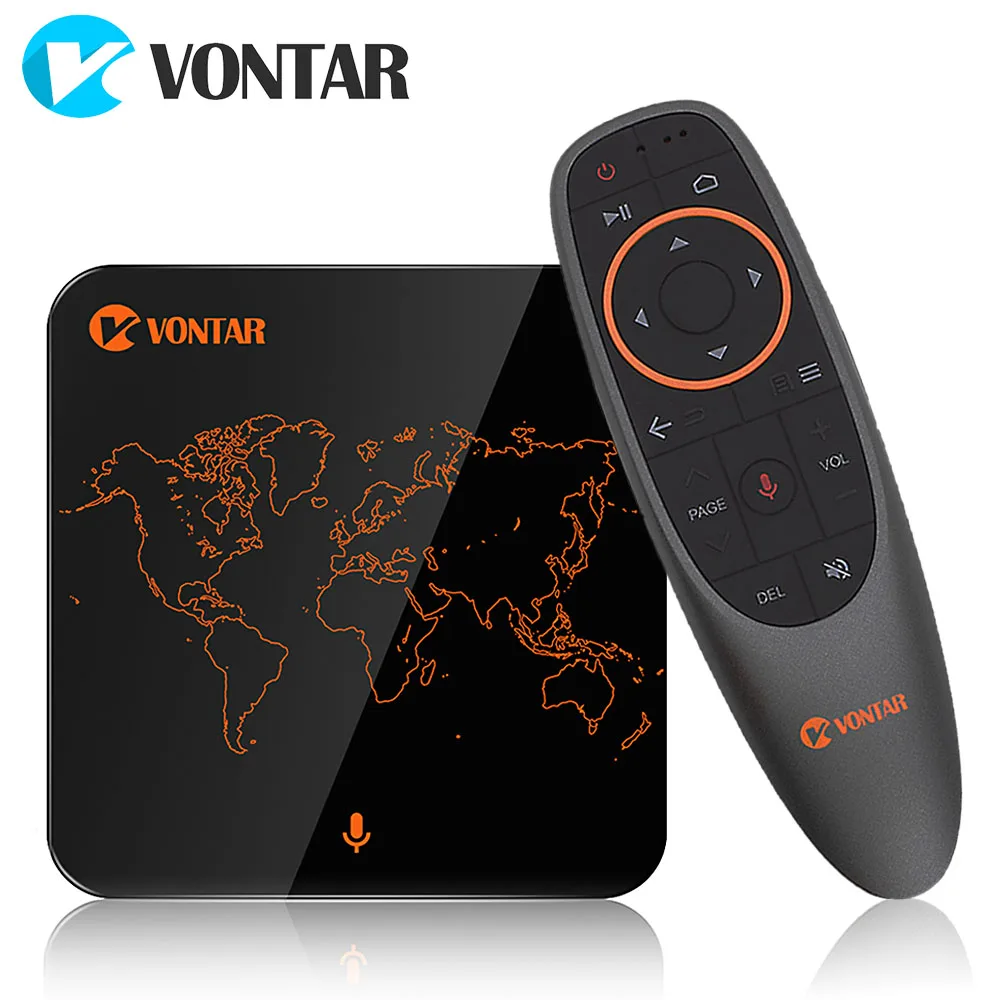 VONTAR V1 голос Управление Android 7 1 Смарт ТВ BOX Amlogic S905W 2 ГБ/16 ГБ Потоковое вещание