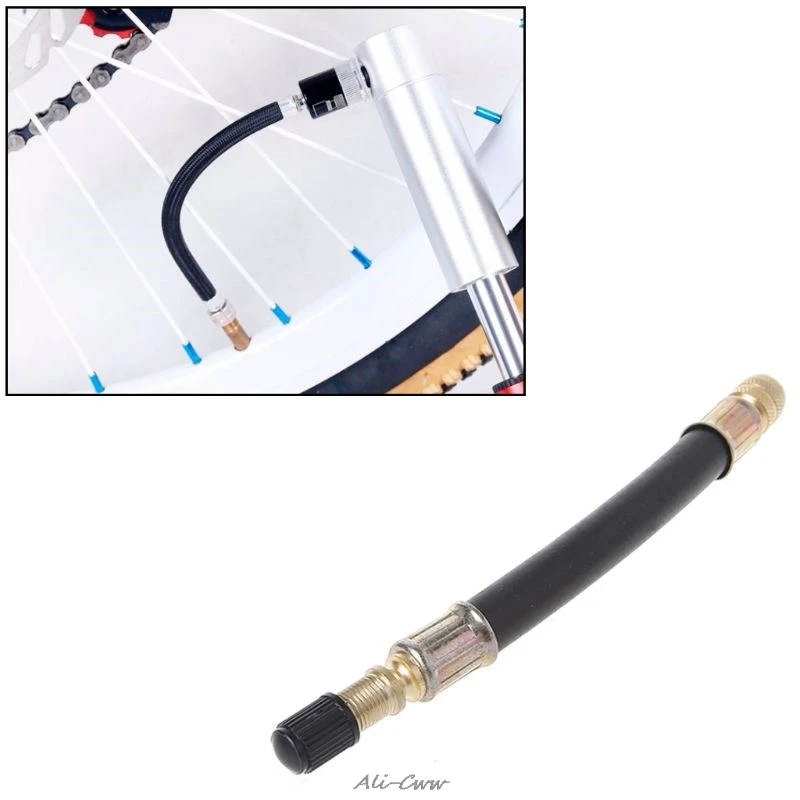 

Bicycle Pump Valve Extender Extension Tube Rubber Inflator Pipe Hose Electrombile Cycling MTB Bike Part