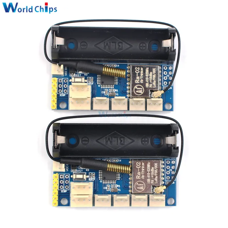2 шт. беспроводной модуль LoRa Radio Node V2.0 433 МГц SX1278 интерфейс IPEX для Arduino ATmega328P 3 7 12 В