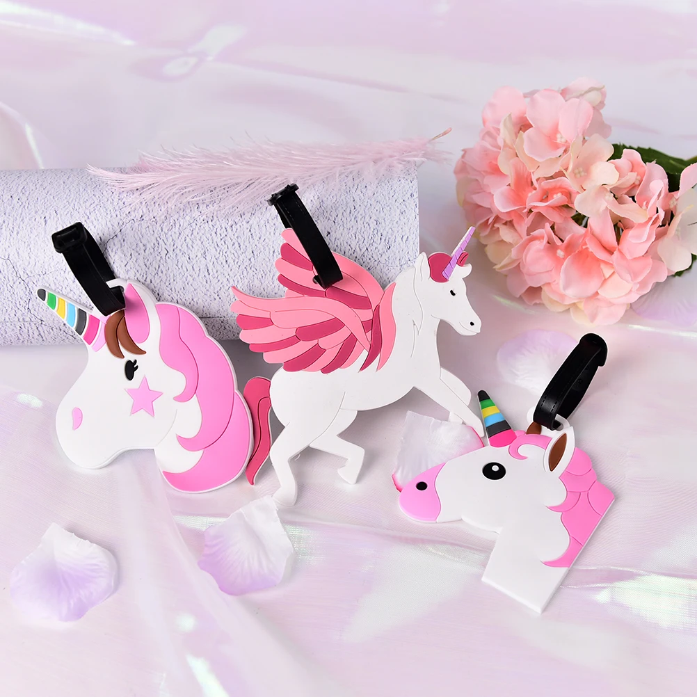 Portable Label Travel Accessories Luggage Tag Cartoon Animal Silica Gel Suitcase ID Address Holder Baggage Boarding Tag
