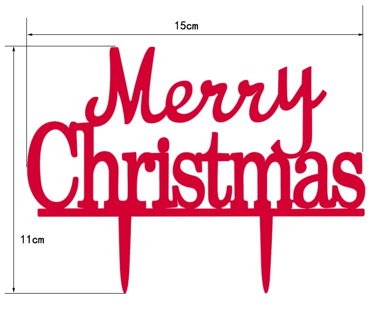 100pcs/lot Creative merry christmas design cake inserted card Cake Topper Party Cake Decorations