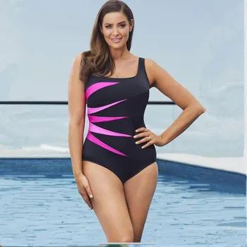 

Dropshipping Ruffle One Piece Swimsuit Women Cover Belly Swimwear Slimming Retro Bodysuit Bathing Suits Monokini Plus Size 5XL