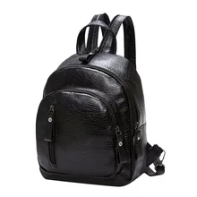 Litthing Small Backpack Women School Backpack Black Backbag Student Back Pack mochila Notebook Backpack Travel Organizer