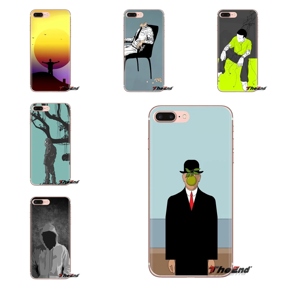 For Sony Xperia Z Z1 Z2 Z3 Z5 compact M2 M4 M5 C4 E3 T3 XA Huawei Mate 7 8 Y3II Vector Wallpaper Man TPU Transparent Cases Cover |