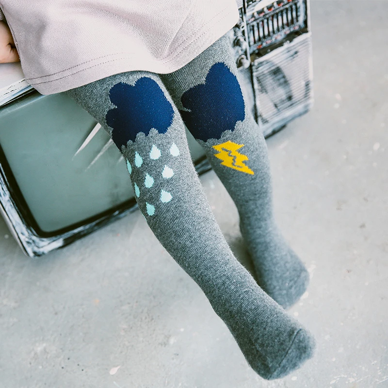 Children's Tights Kids Stocking Cute Thunder Pattern Boys Girls Tights