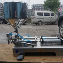 Пищевой наполнительный аппарат с двумя отверстиями вставить большой бункер поворотный вентиль количественного наполнения и упаковочное оборудование диапазон 100-1000 мл