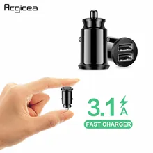 Автомобильное зарядное устройство с двумя usb-портами для iPhone 6, 6s, 7, 8 Plus, samsung, Xiaomi, 3.1A, быстрое автомобильное зарядное устройство, зарядное устройство для мобильного телефона, автомобильное USB зарядное устройство