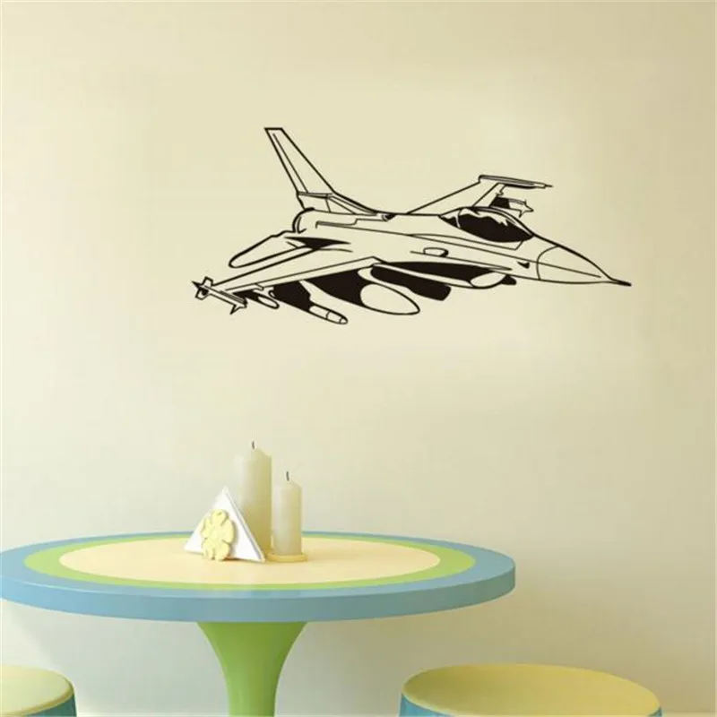 Buy Fighter Jet Vinyl Wall Sticker Home Decor For