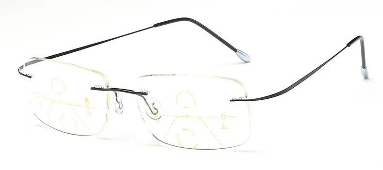 Goede Titanium Computer Reader Progressive Multi Focal Lens Mannen Vrouwen Leesbril Bifocale Verziendheid Presbyopie Brillen