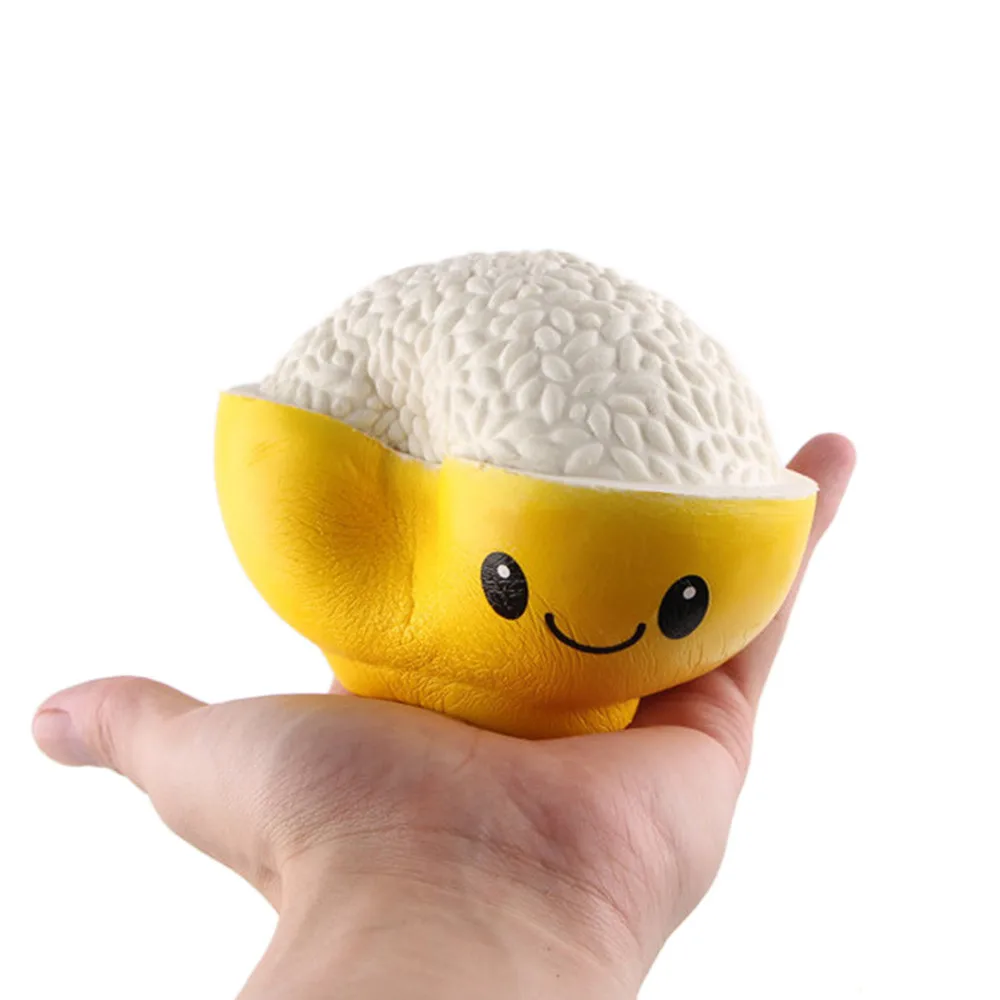 New Cute Creative Smiley Rice In The Bowl Very Soft Slow Rising Squeeze Rare Pet Toy Dec21 New Cute Creative Smiley Rice In The Bowl Very Soft Slow Rising Squeeze Rare Pet Toy Dec21