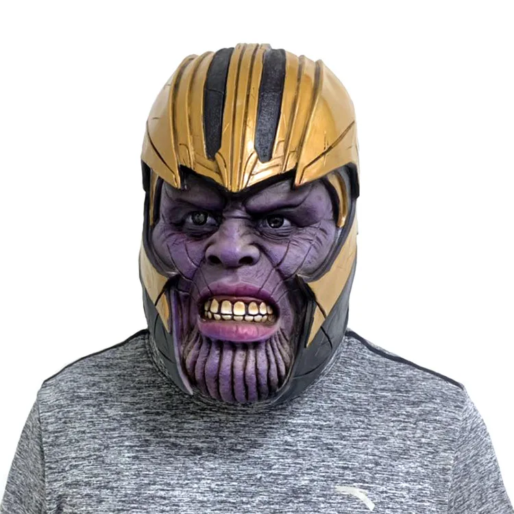 Get  Deluxe Thanos Mask Infinity Gauntlet Avengers Infinity War Gloves Helmet Cosplay Thanos Masks Hallo