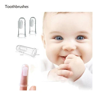 

For Baby Boys Girls Soft Silicone Finger ToothBrush Gum Massager Toothbrush