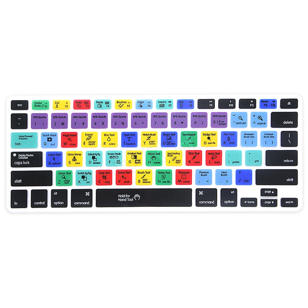 Для iPhone Macbook Pro Air 13 15 17 KC Adobe Photoshop клавиши быстрого доступа Защита клавиатуры