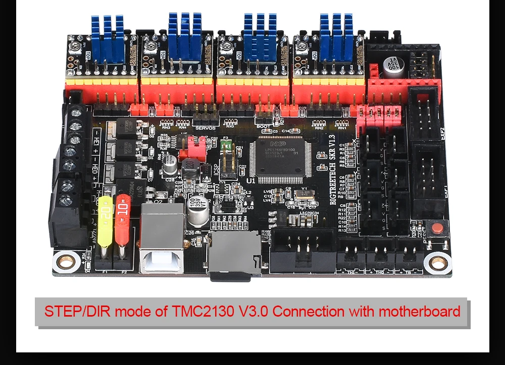 BIGTREETECH TMC2208 V3.0 UART TMC2130 SPI Драйвер шагового двигателя Stepstick к SKR V1.3 Ramps 1,4 Reprap 3d части принтера MKS GEN L