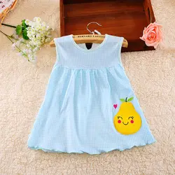 Платье для маленьких девочек дети топы одежда летнее платье оптовая продажа одежда для малышей бренд От 0 до 12 месяцев