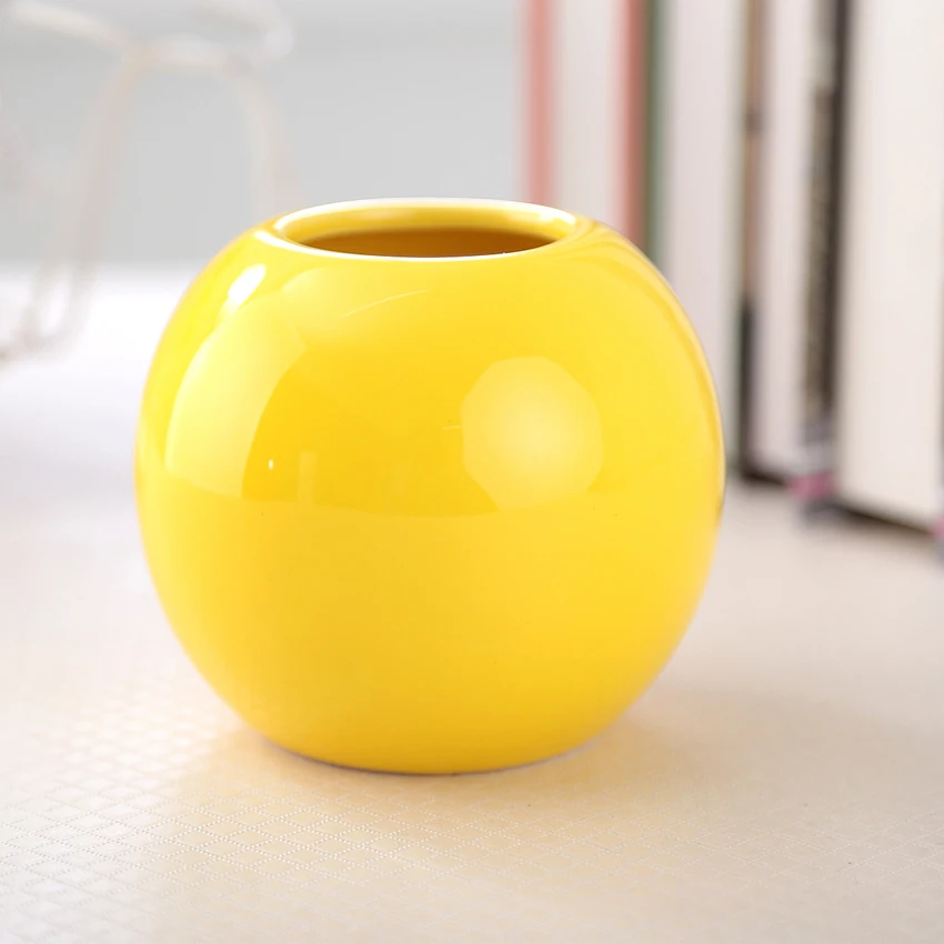 

Explosion of Three-dimensional Ceramic Ball Handicrafts Accessories Home Furnishing Flower Vase Tabletop Decoration 8 Colors S