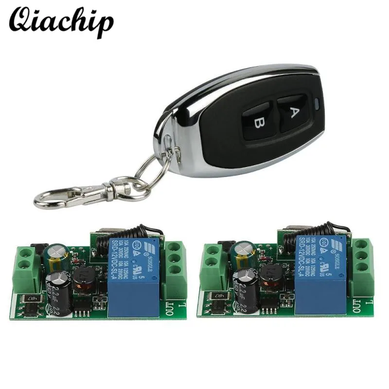 

QIACHIP 433Mhz Wireless Remote Control Switch RF Relay Receiver Module + RF 433 MHz Transmitter For Electronic Lock Light Switch