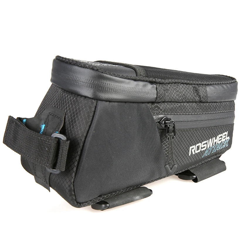 Best Roswheel Waterproof Cycling Front Frame Tube Top Bicycle Bike Bag Pannier Cycling Pack with Phone Holder Attack Series 121370 2 Best Roswheel Waterproof Cycling Front Frame Tube Top Bicycle Bike Bag Pannier Cycling Pack with Phone Holder Attack Series 121370 2