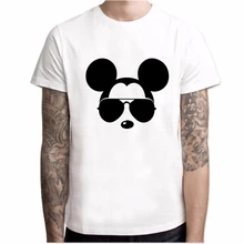 Футболка мужская Harajuku плюс размер футболка Веселая Микки Маус более размер d уличная