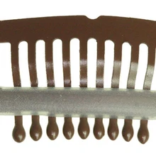 20 штук коричневый девять-зуб зажим для волос оснастки клип для DIY использования(коричневый) 32 мм L
