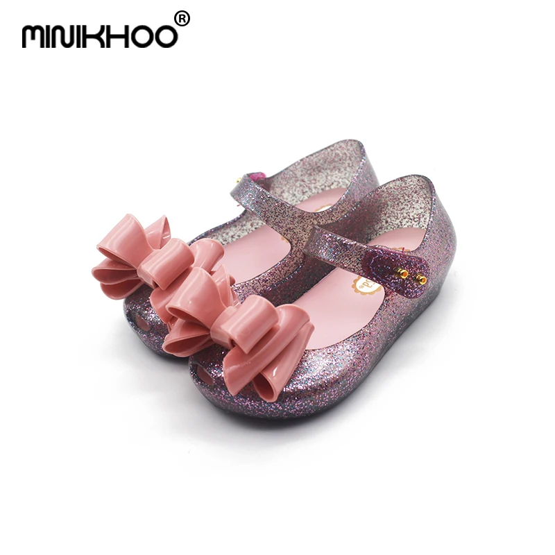 Mini Melissa Girls Shoes Jelly Ballerina Princess Kids Three Layers Bow Sandals*