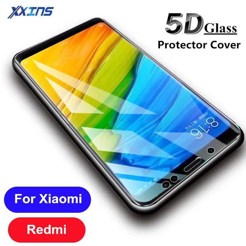 

Tempered Glass For Xiaomi Redmi 7 6 6A 5 Plus Redmi Note 5 6 7 Pro mi 8 9 SE 6X A1 Pcoophone F1 5D Full Cover Screen Protector