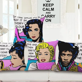 

Maiyubo Christmas Pop Art Figure Pillow Cover Scandinavian Home Decor Cheap Cushion Cover Decorative Pillow Car-cover Gift PC363