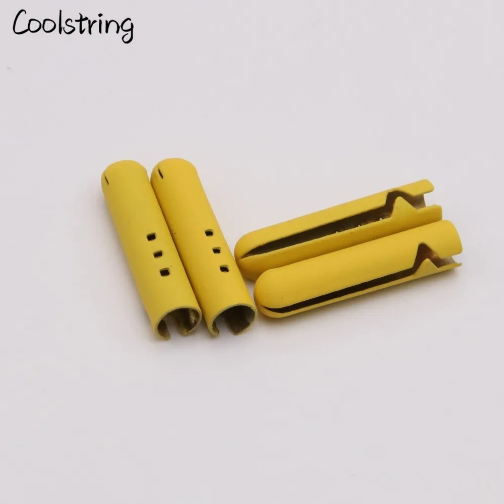 Coolstring 4pcs/1Set Yellow Red Navy Shoestrings Metal head hoodies LACES TIPS DIY Drawstring Clothes Accessories Replacement