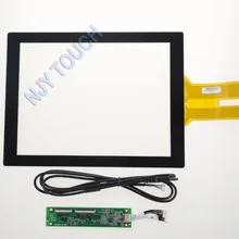 12,1 дюймов 10 точек проекционный емкостный сенсорный панель плюс USB контроллер для Win 7/8 PNP