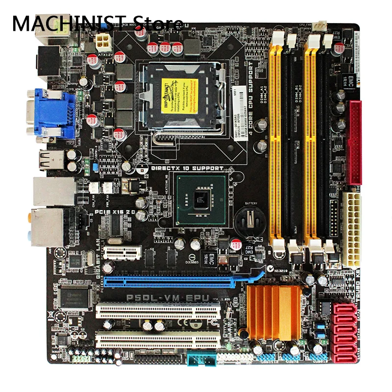 

For ASUS P5QL-VM EPU G43 LGA 775 desktop motherboard MB DDR2 Micro-ATX 16G CM5570 Q8200 Q8300 100% fully Tested Free shipping