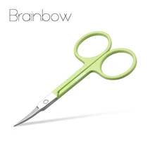 Brainbow 1 шт. ножницы для макияжа из нержавеющей стали, ресницы для бровей, обрезка волос в носу, ножницы с острым кончиком, маленькие ножницы для бровей