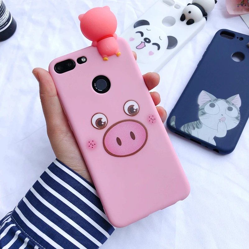 Y5 Y6 Y7 Prime 3D чехол для etui huawei Y7 Prime чехол Kawaii Медведь Единорог для Funda huawei Y5 Y6 Y7 Prime чехол - Цвет: 2