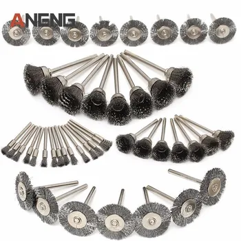 

45pcs Wire Wheels Accessoires Polijsten Borstel Draad Wiel Borstels voor Boor Rotary Tool Polijsten Slijpen Gereedschap