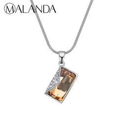 Бренд malanda Мода кошелек форма кулон цепочки и ожерелья Кристалл от Swarovski себе s для женщин Свадебные украшения подарок