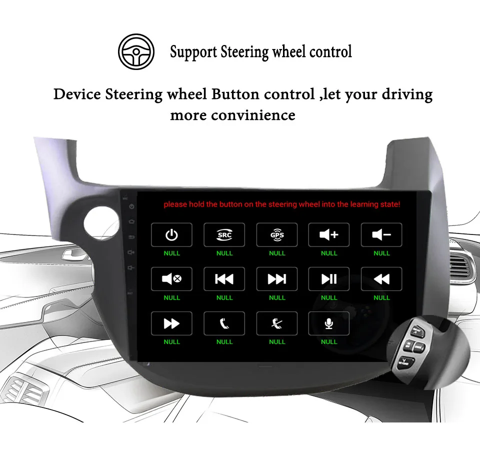 Sale Android 9.1 Octa Core Fit HONDA FIT,JAZZ LHD RHD 2007 2008 2009 2010 11 2012 2013 Car DVD Player Navigation GPS Tape Reco 2