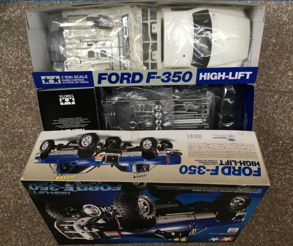 Tamiya по супер скидке 1/10 с высоким подъемом Ford F350 4WD 3spd комплект 58372