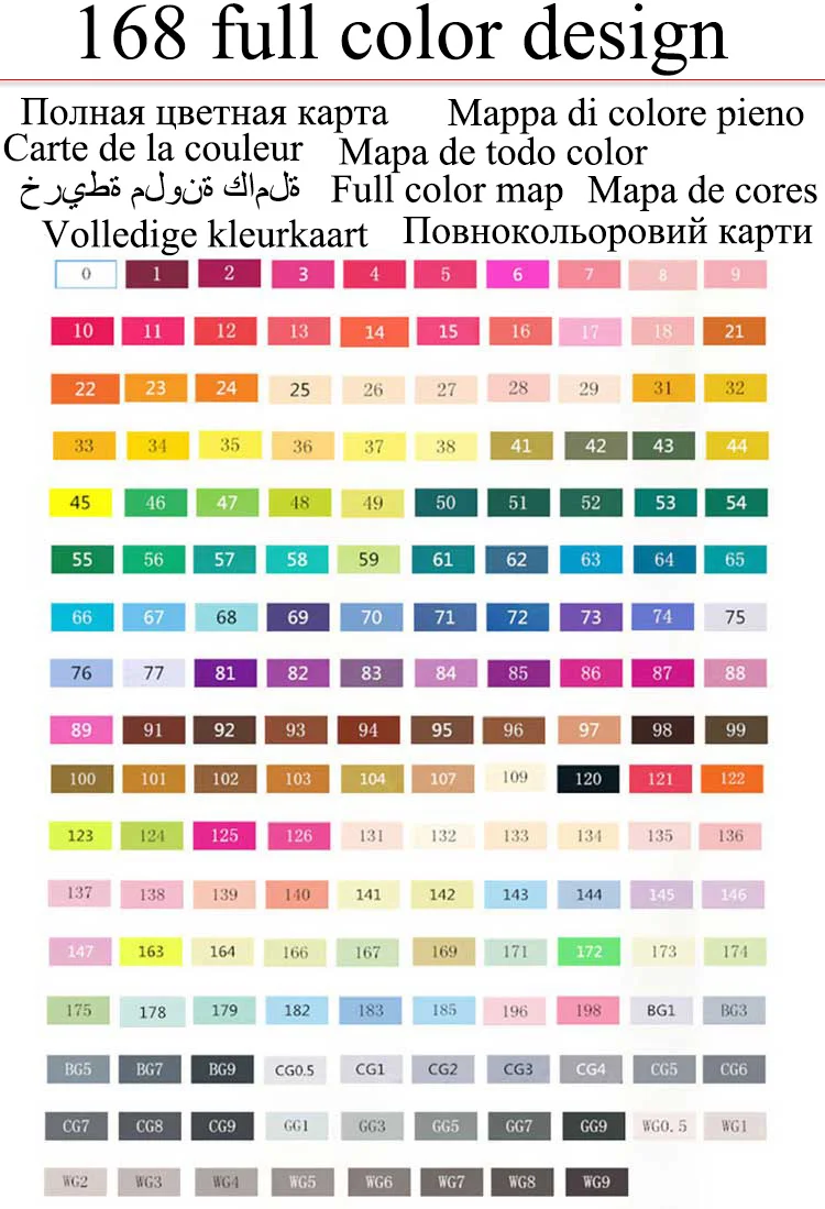 TOUCHFIVE одиночные художественные маркеры эскиз спиртовые Маркеры Ручка 168 цветов вы можете сами выбрать номер цвета для ручек для рисования Манга