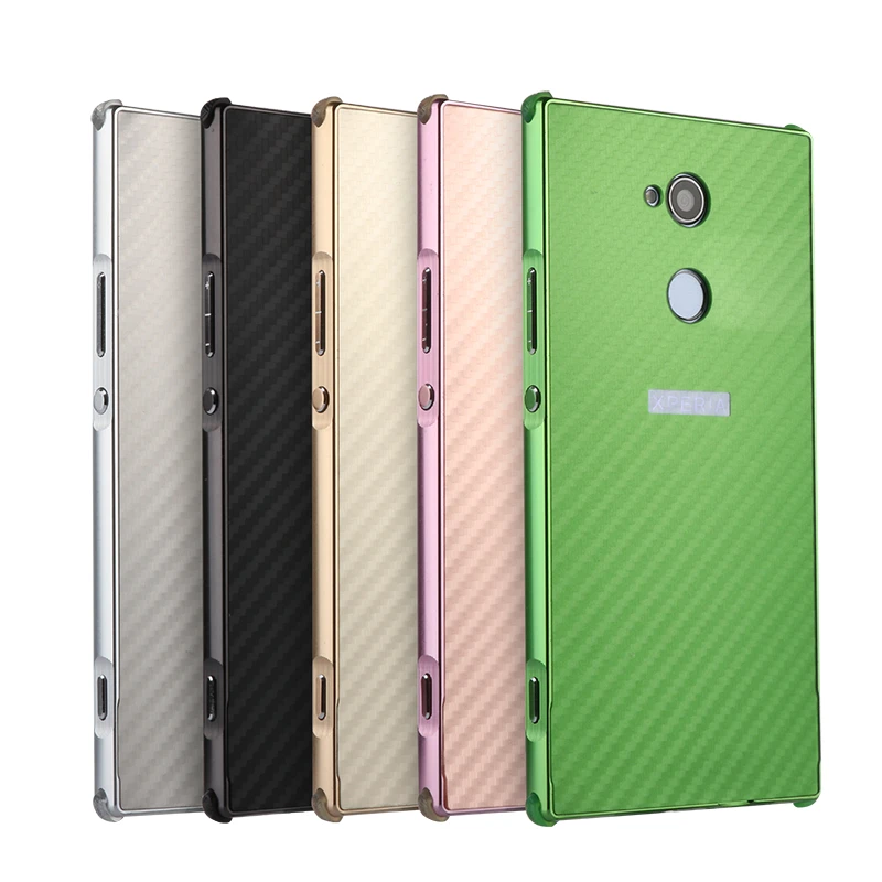 

Luxury Aluminum Metal Frame Case For Sony Xperia XA2 Ultra H4233 Carbon Fiber Back Cover for Sony Xperia XA2 Ultra Case 6.0''