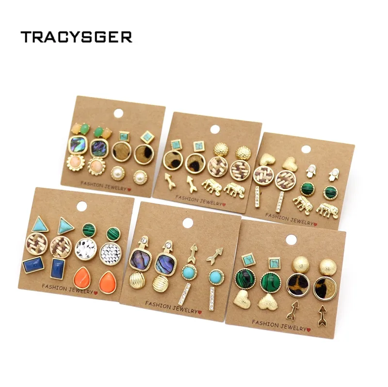 

AE-ER84163 /TRACYSGER/beautifully woven Leopard flannel set of earrings