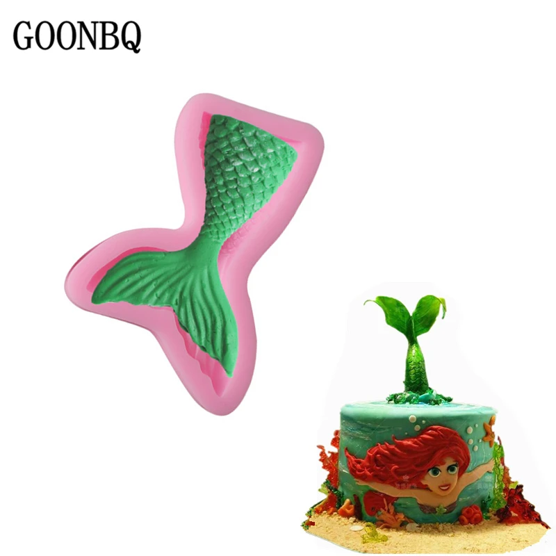 GOONBQ 1 шт. мультяшная форма для торта с хвостом русалки силиконовая рыбьего хвоста