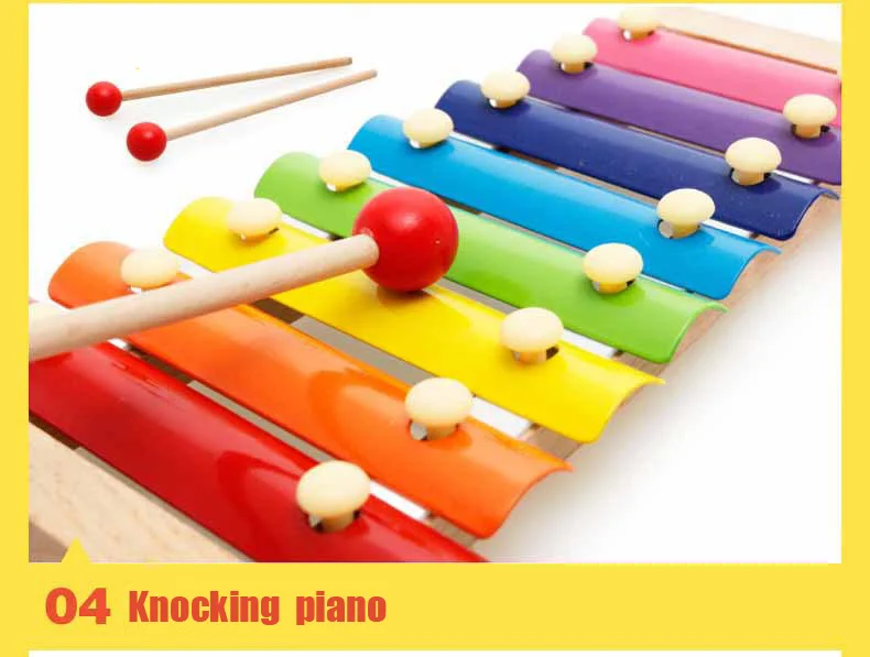 Детские музыкальные игрушки Октав стук на пианино деревянный ксилофон палочки детские дошкольные образовательные Музыкальные инструменты